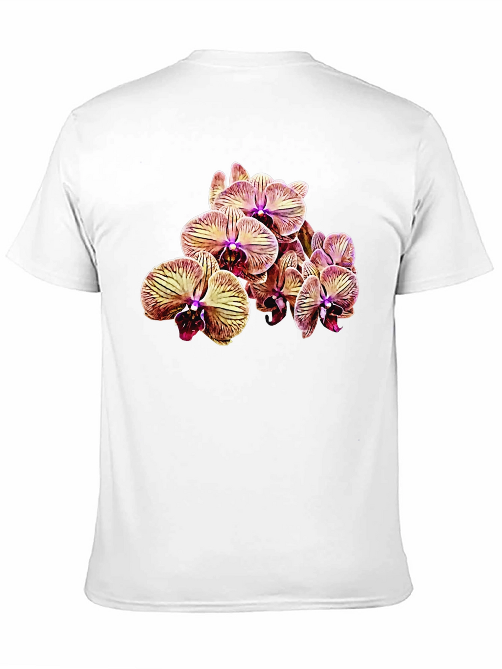 Floral Orchid T-Shirt - Black