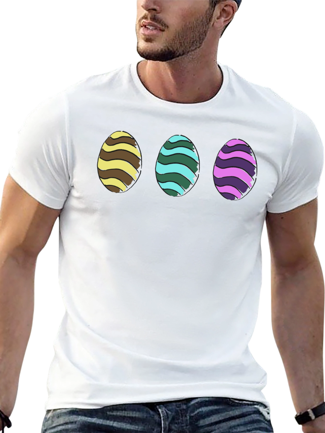 Easter Eggs Graphic Tee - Fun Holiday Shirt