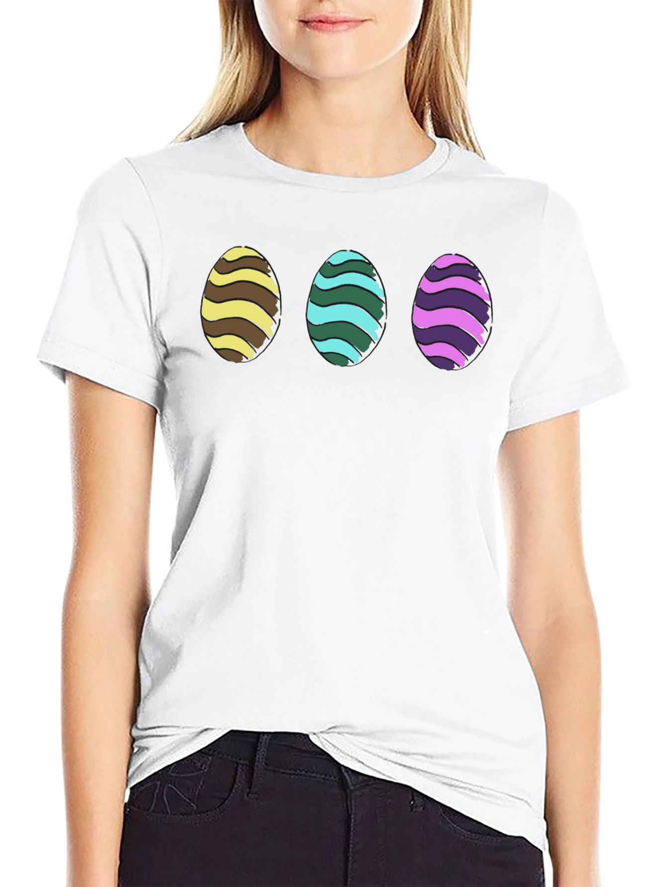Easter Eggs Graphic Tee - Fun Holiday Shirt