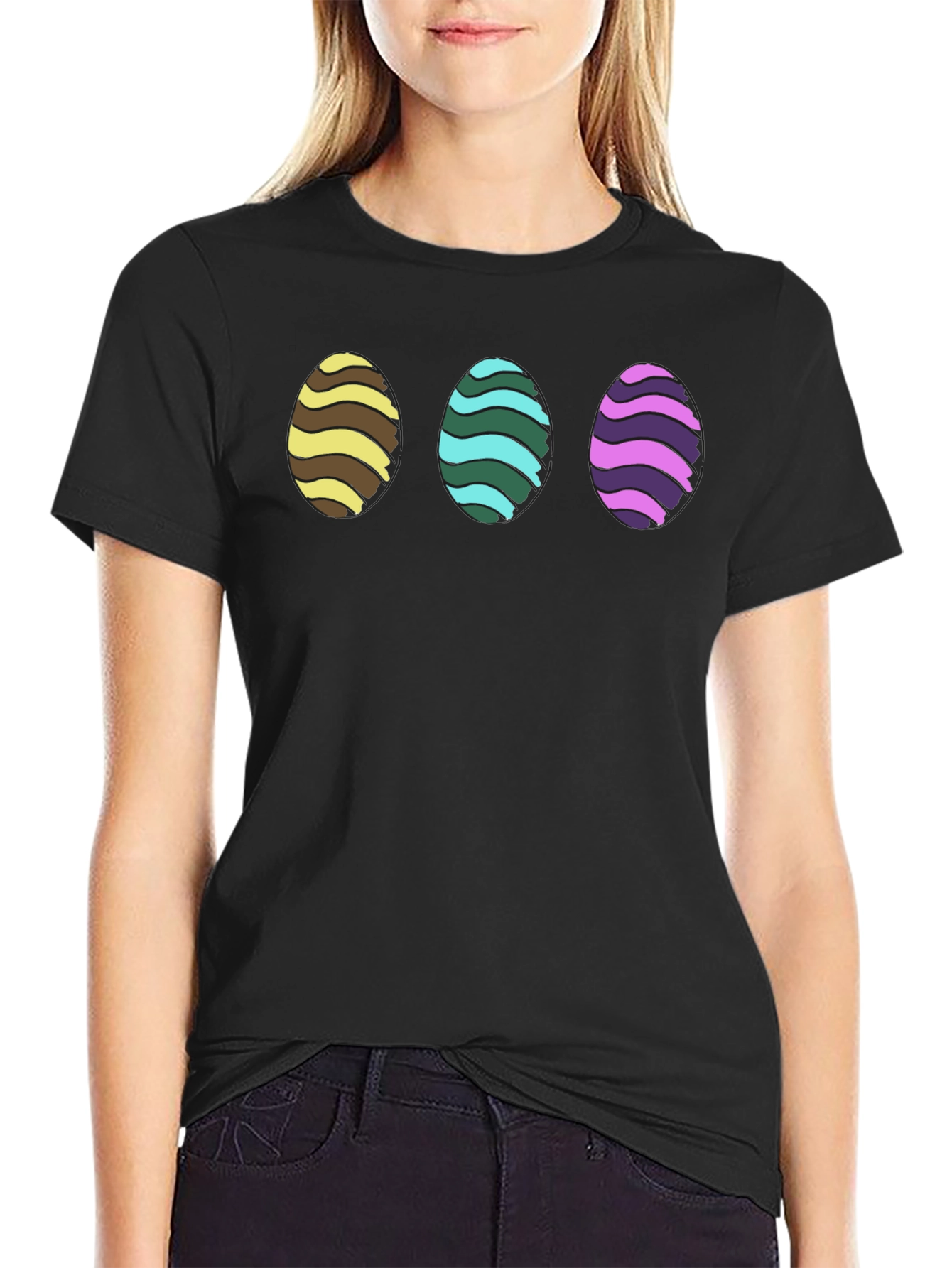 Easter Eggs Graphic Tee - Fun Holiday Shirt