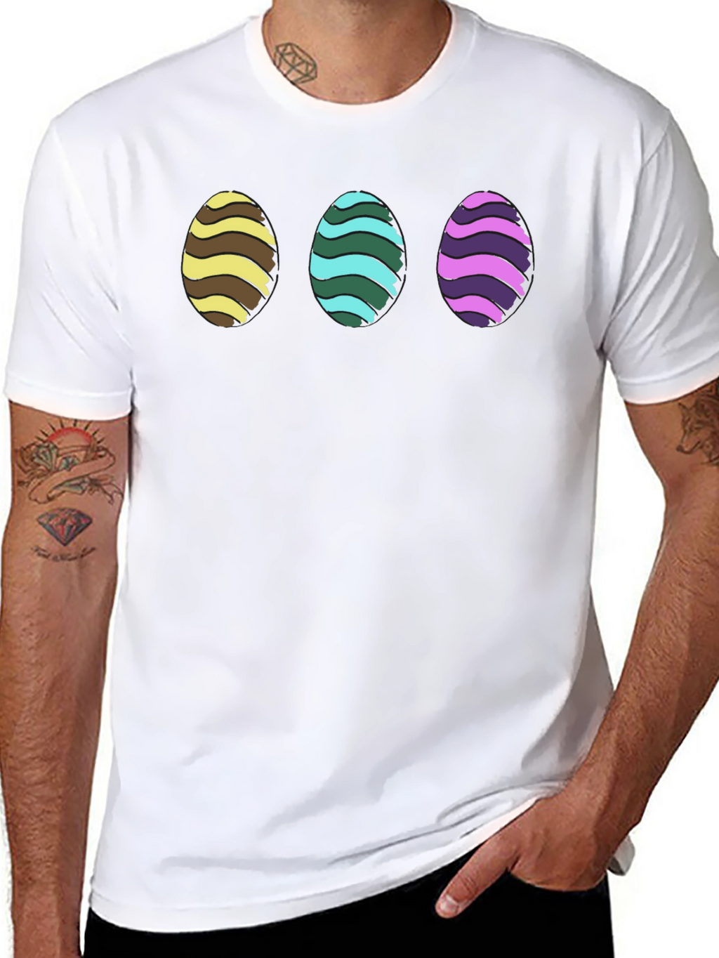 Easter Eggs Graphic Tee - Fun Holiday Shirt