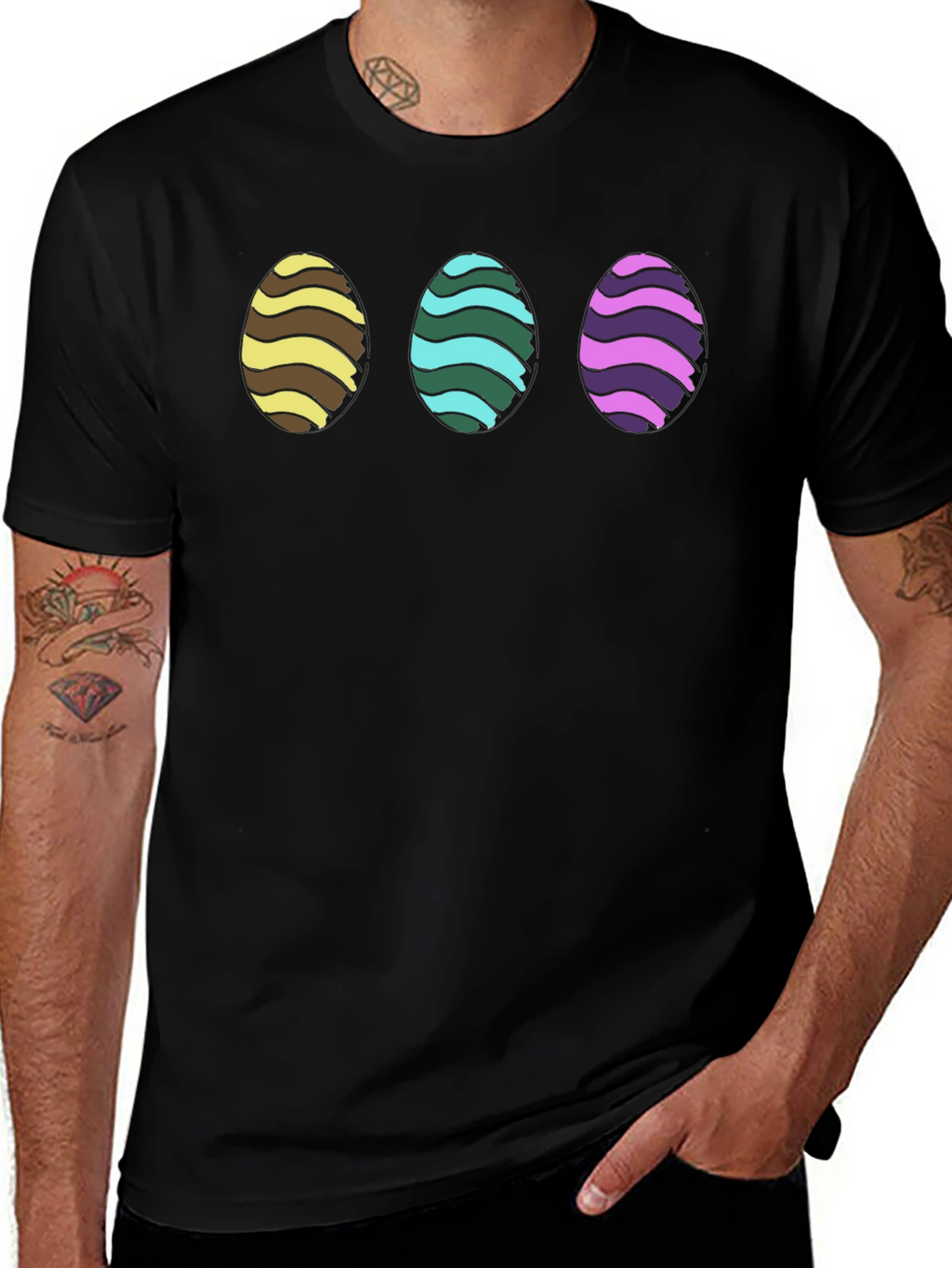 Easter Eggs Graphic Tee - Fun Holiday Shirt