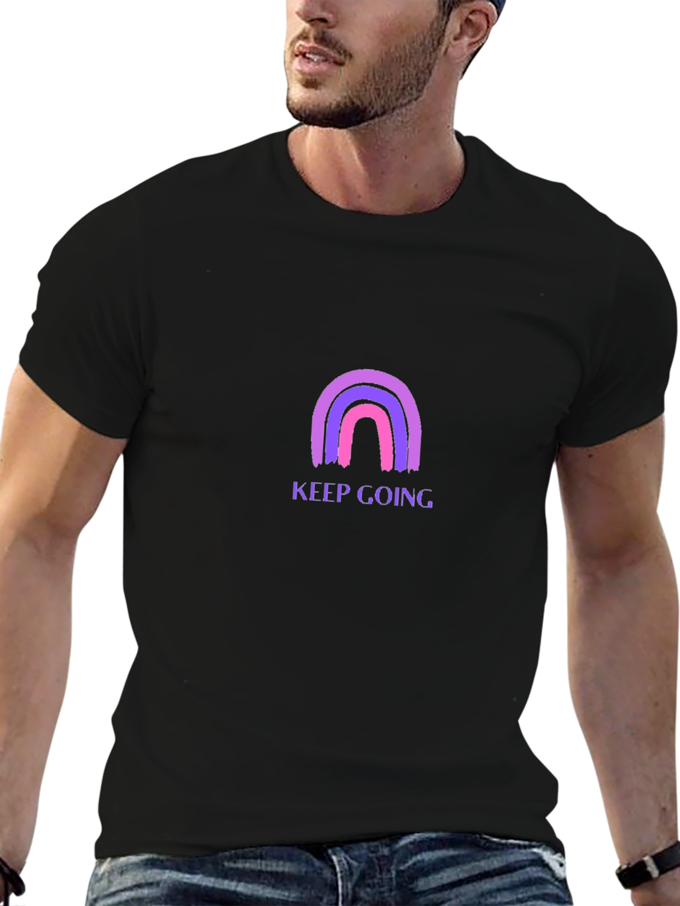 Keep Going Rainbow Graphic T-Shirt