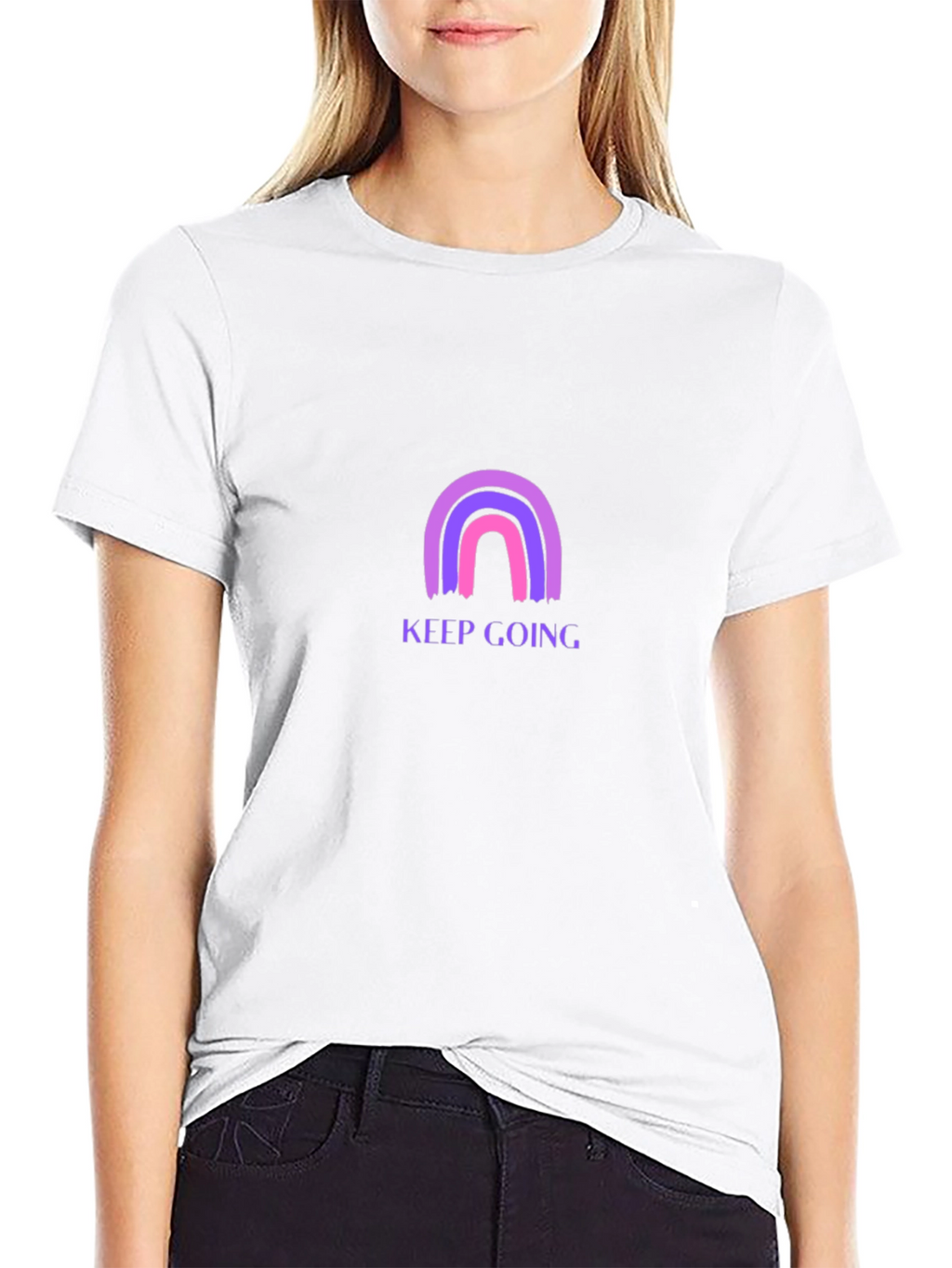 Keep Going Rainbow Graphic T-Shirt