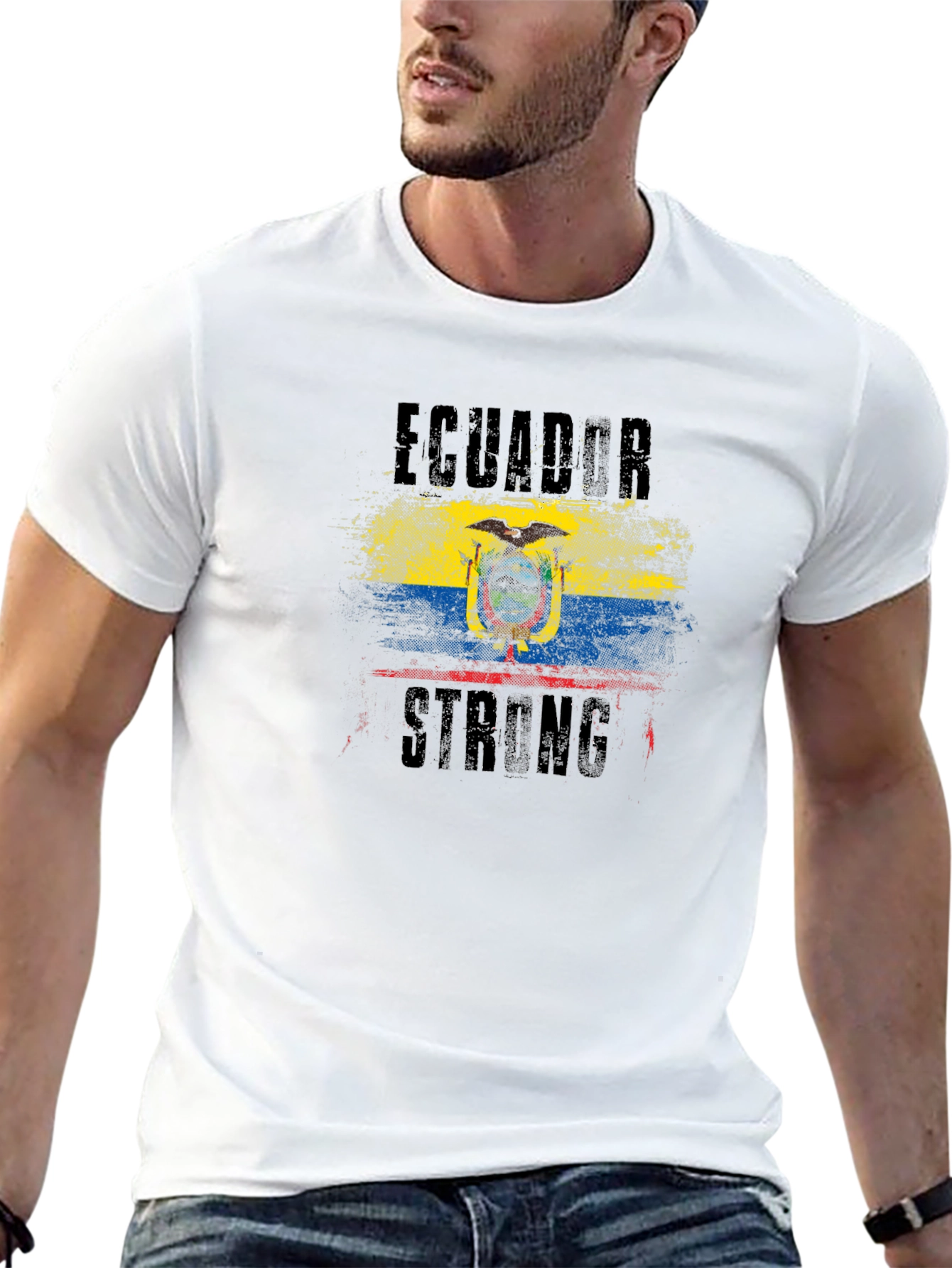 Ecuador Strong Graphic T-Shirt - Mens Black Tee