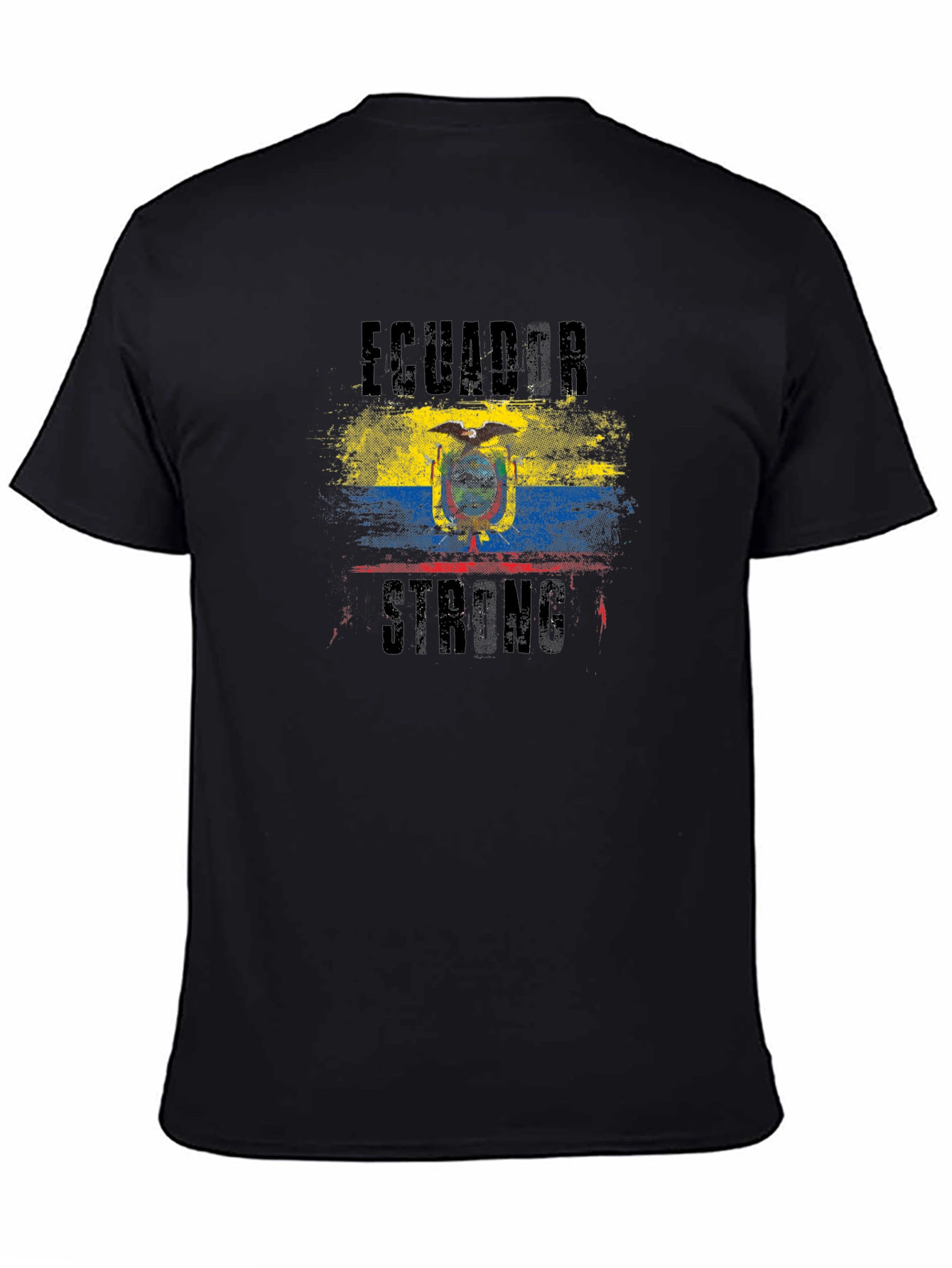 Ecuador Strong Graphic T-Shirt - Mens Black Tee