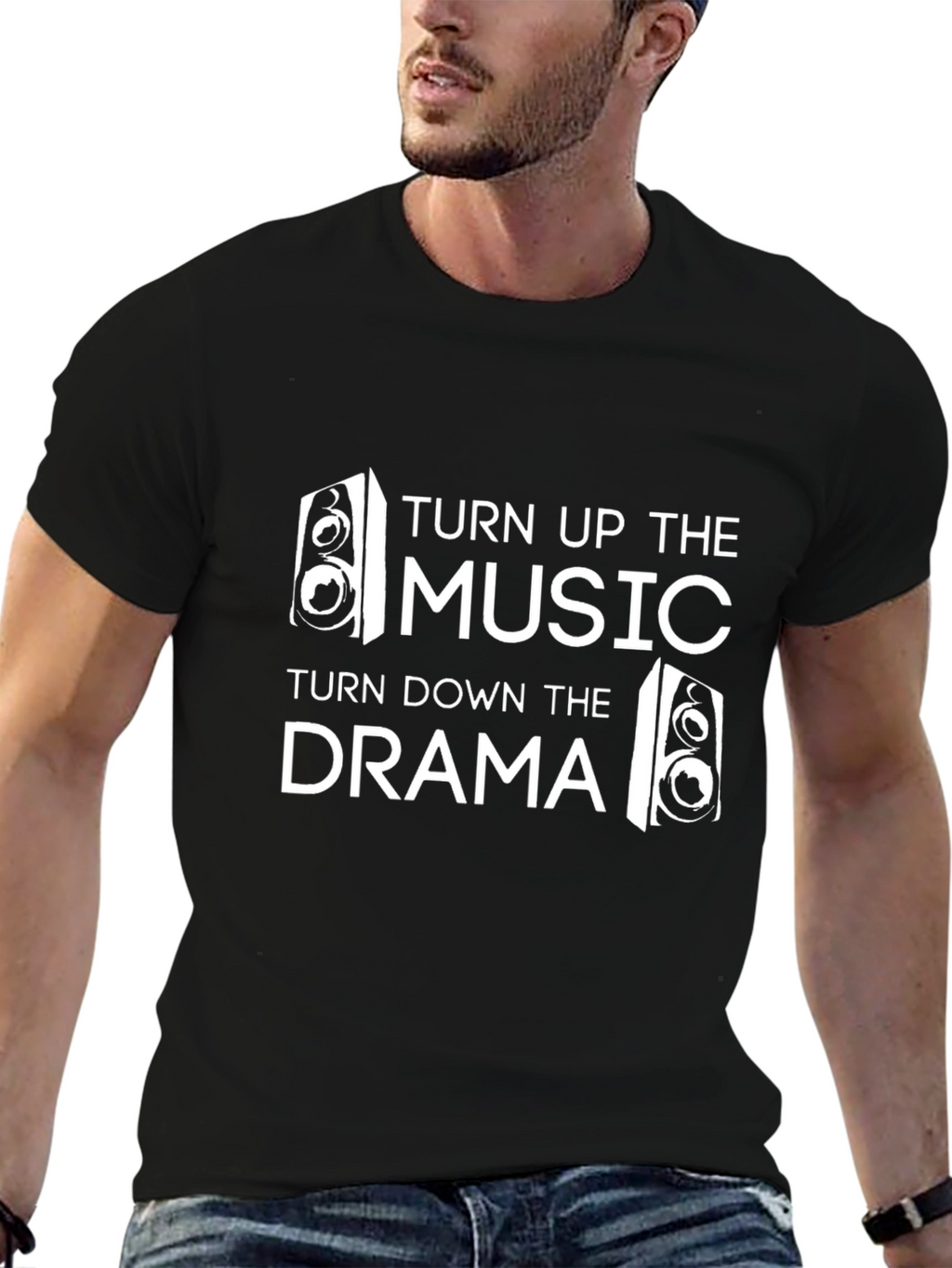 Turn Up The Music T-Shirt Turn Down Drama Tee