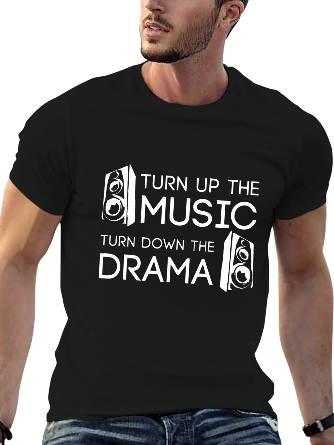 Turn Up The Music T-Shirt Turn Down Drama Tee