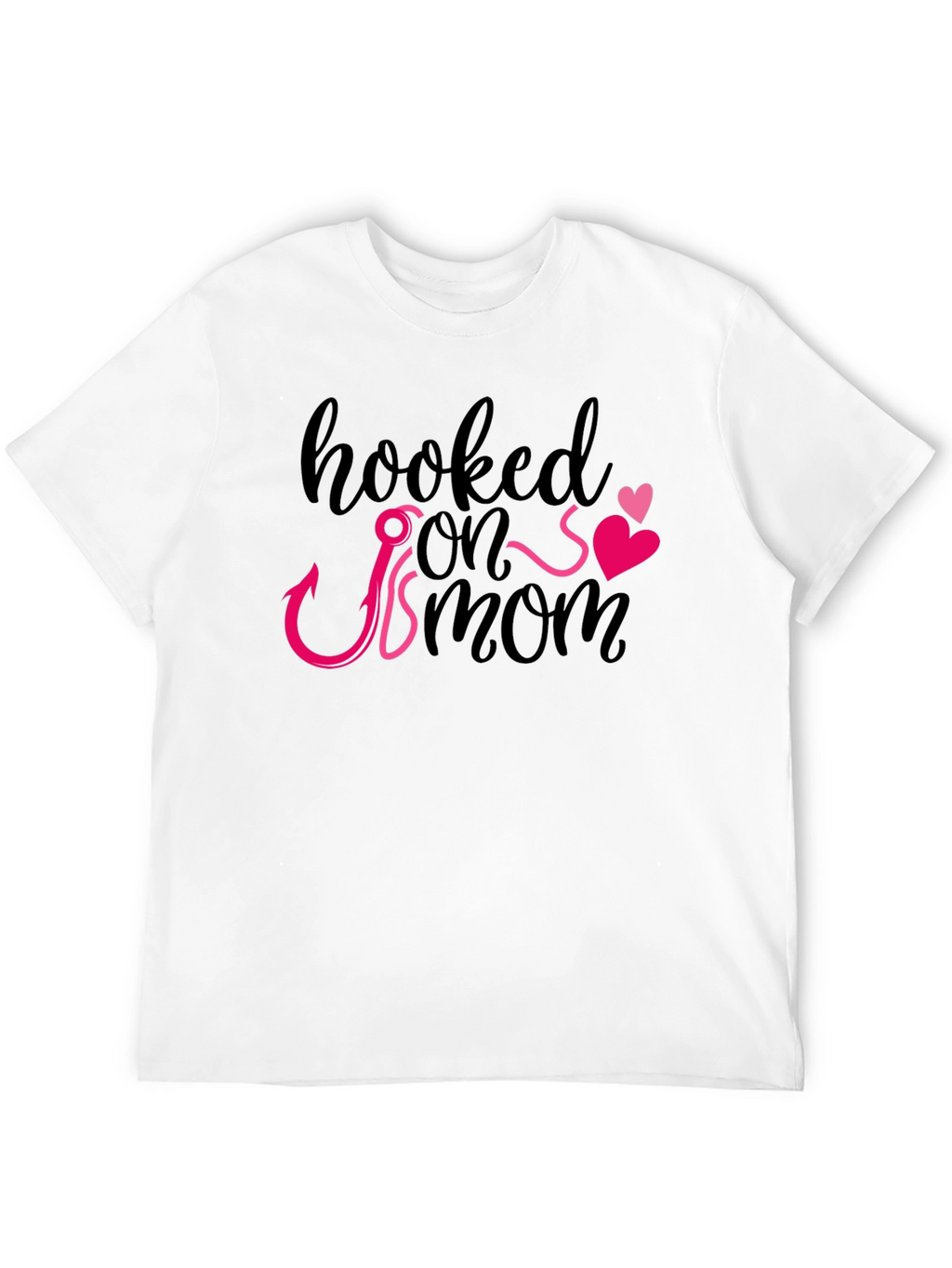 Hooked On Mom Graphic T-Shirt - Mens Black Tee