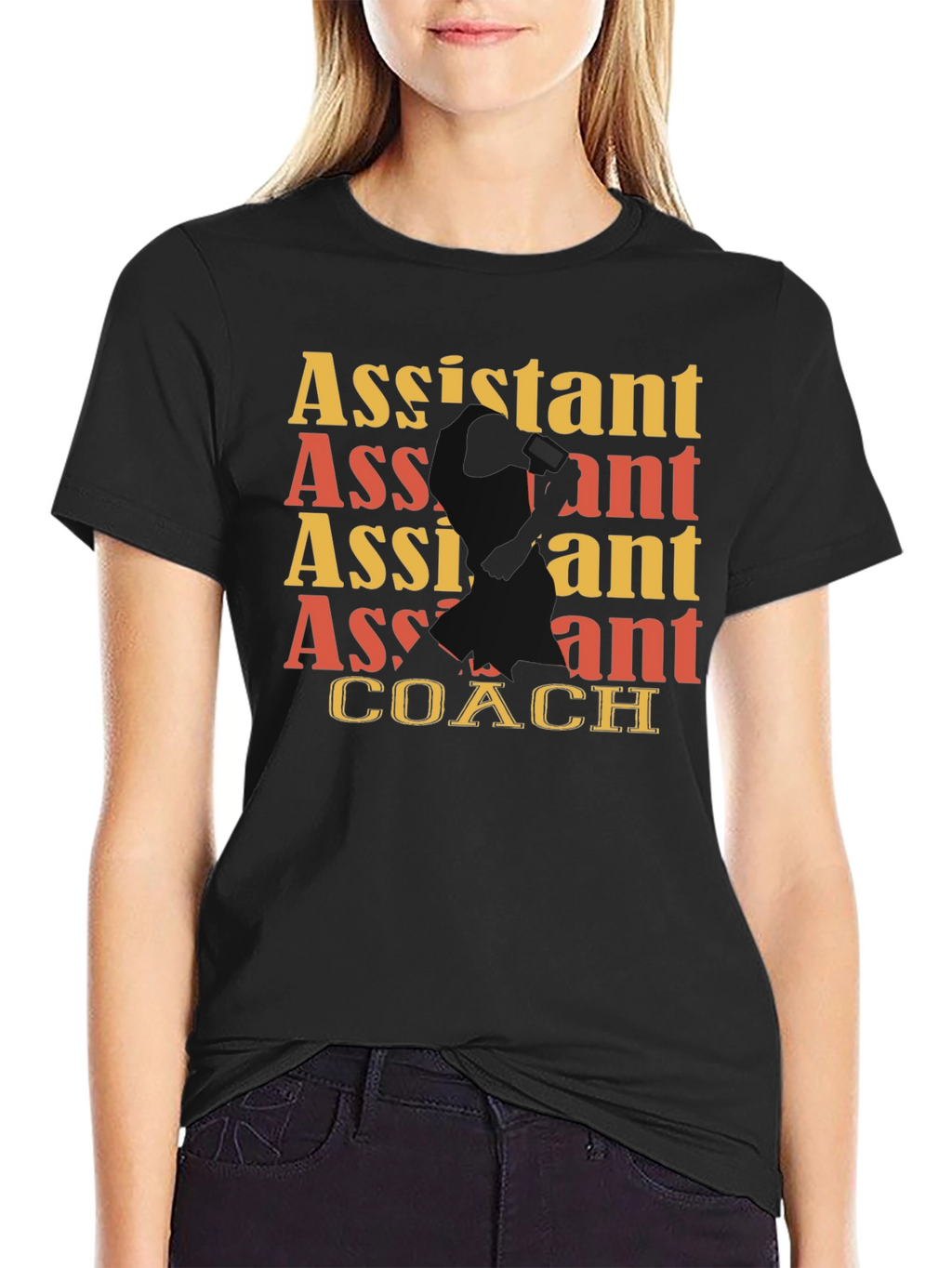 Assistant Coach Graphic Tee - Black