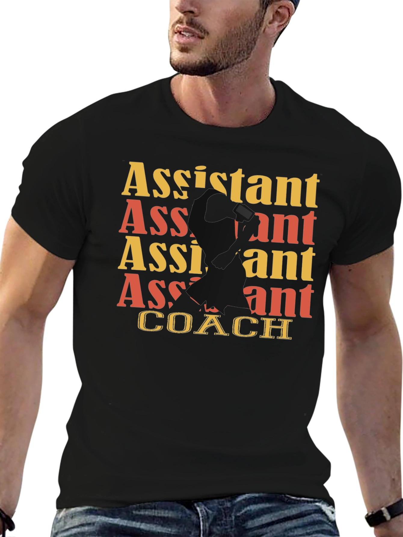 Assistant Coach Graphic Tee - Black