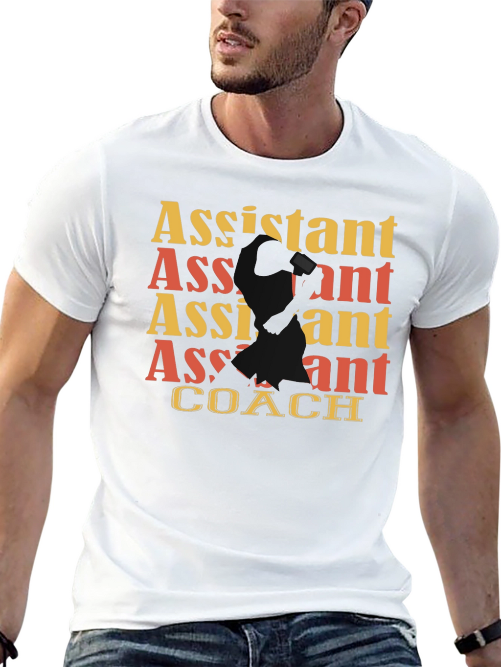 Assistant Coach Graphic Tee - Black