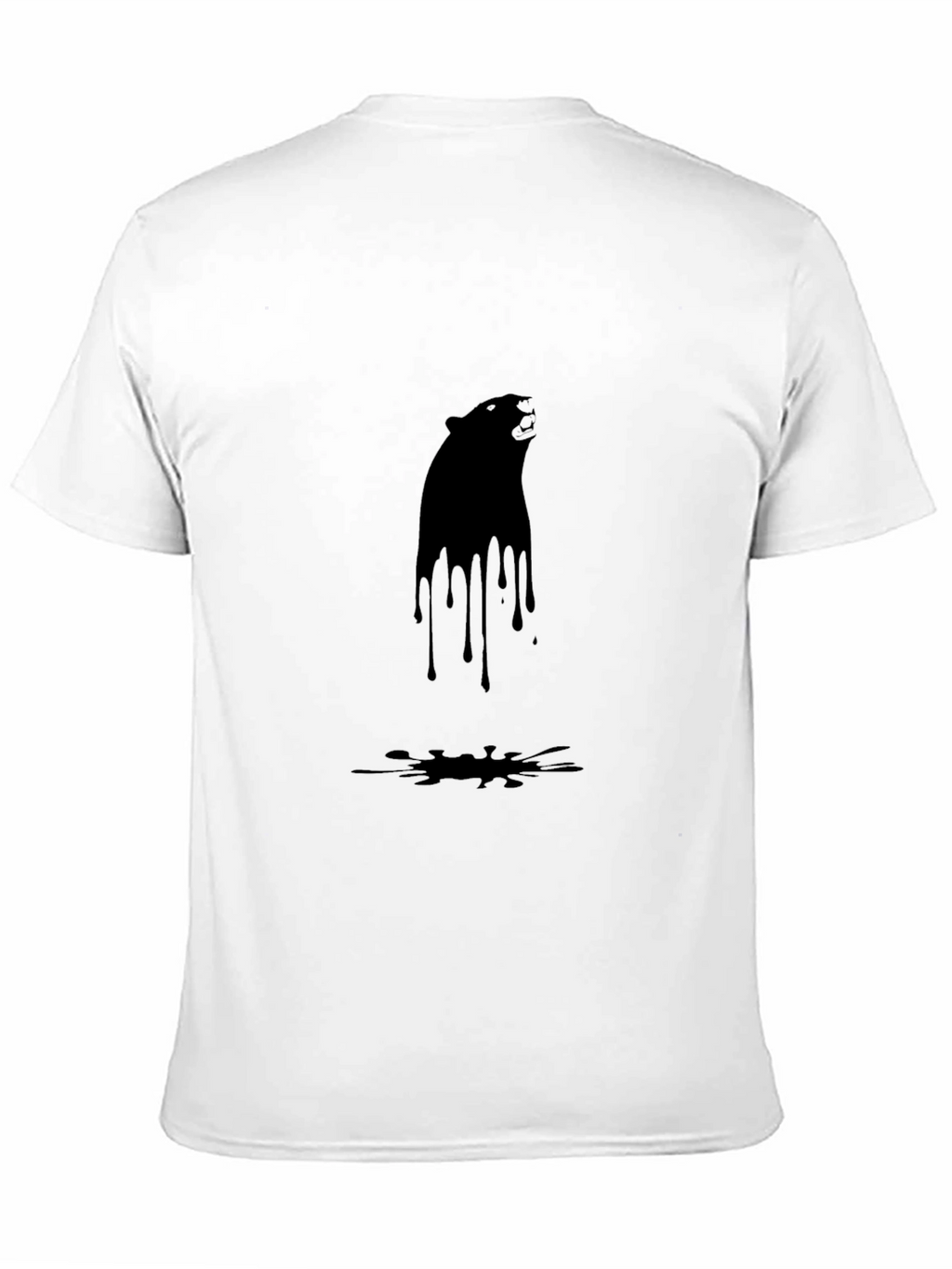 Black Bear Drip Graphic Tee - Mens Casual T-Shirt