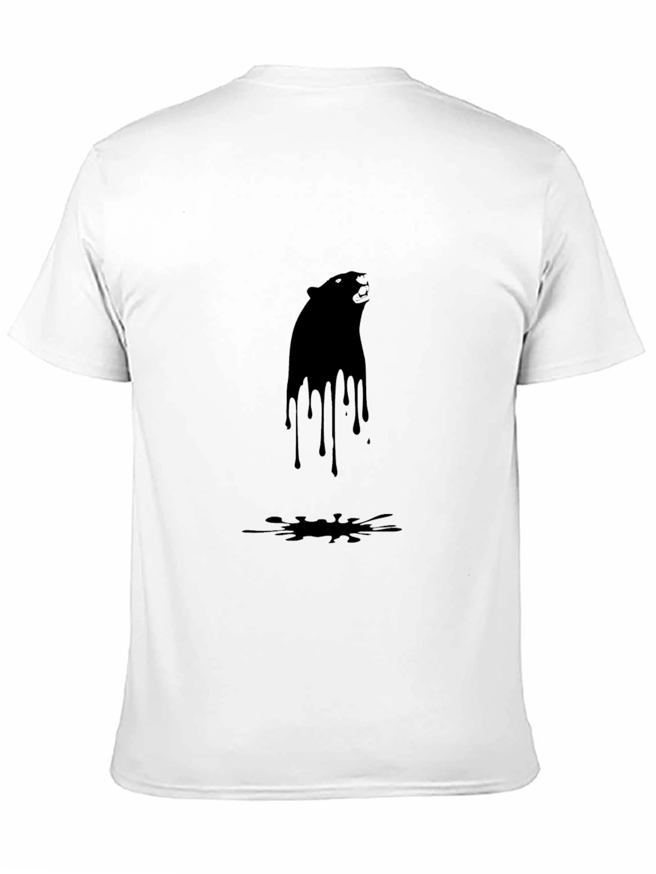 Black Bear Drip Graphic Tee - Mens Casual T-Shirt