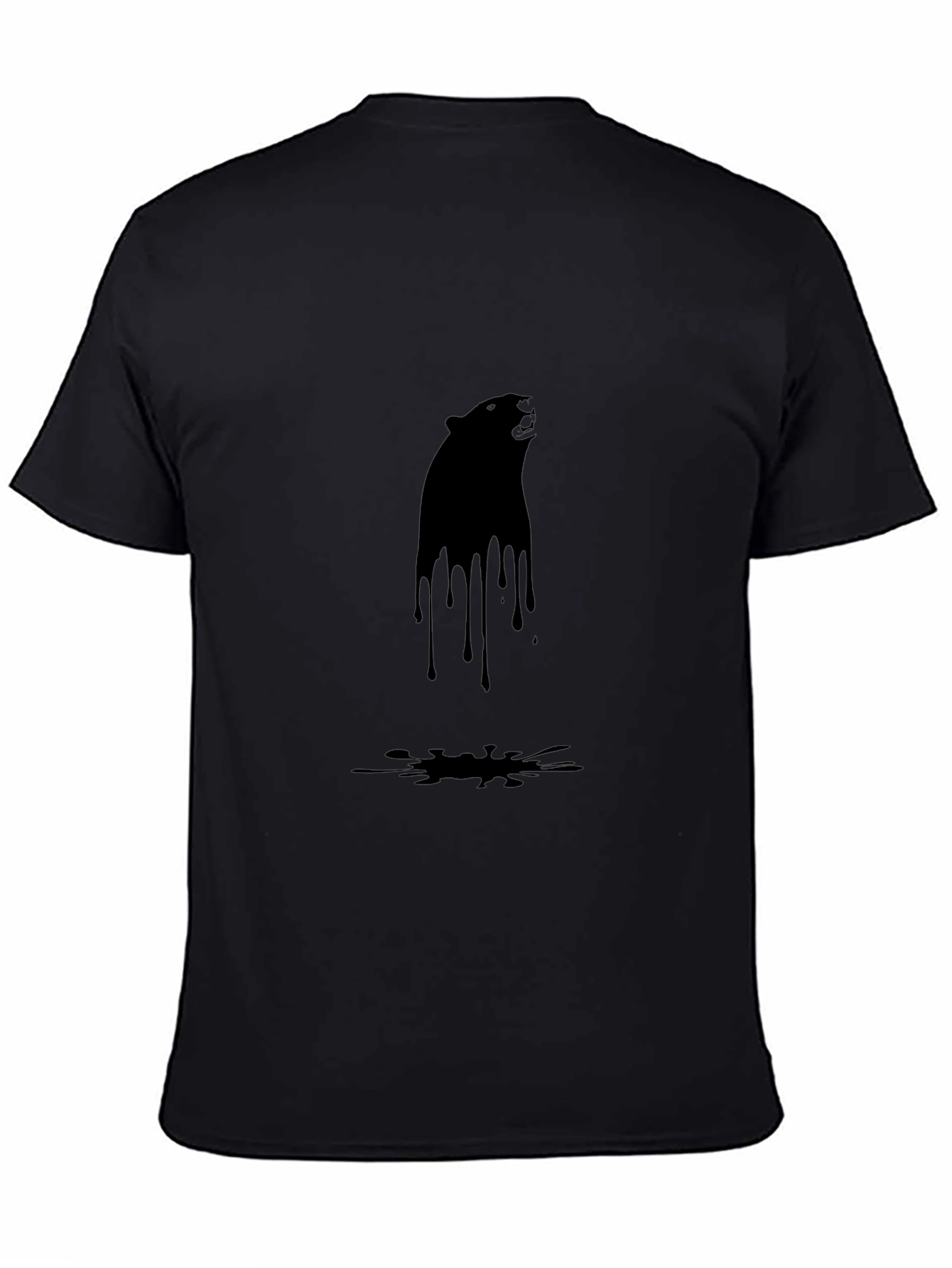 Black Bear Drip Graphic Tee - Mens Casual T-Shirt