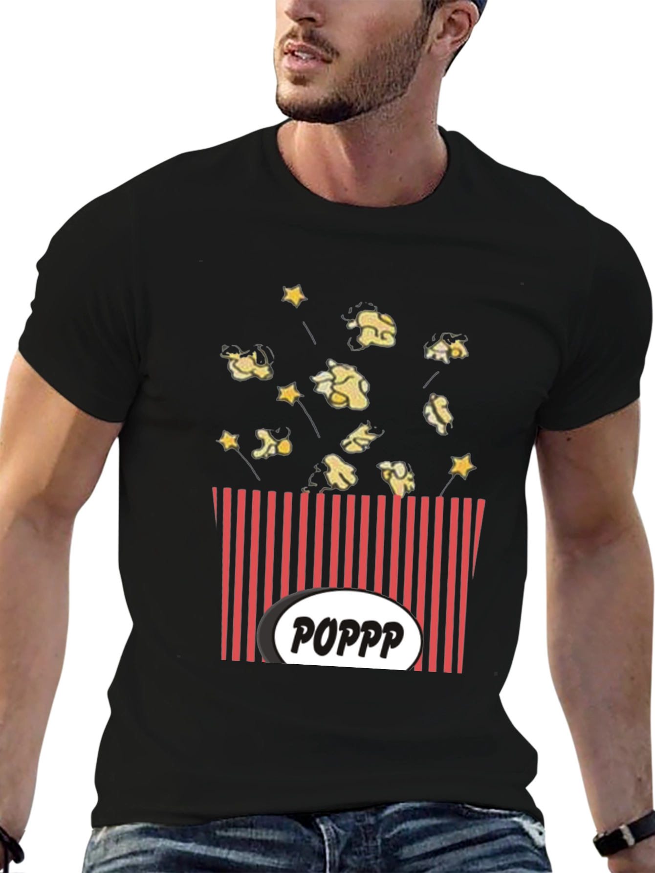 Popcorn Graphic Tee -  Movie Night Ready!