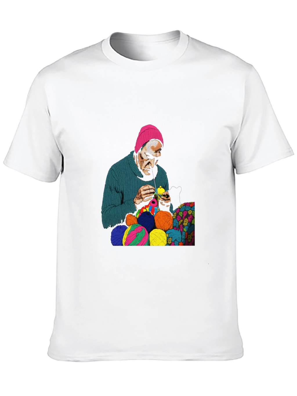 Knitting Man Graphic T-Shirt