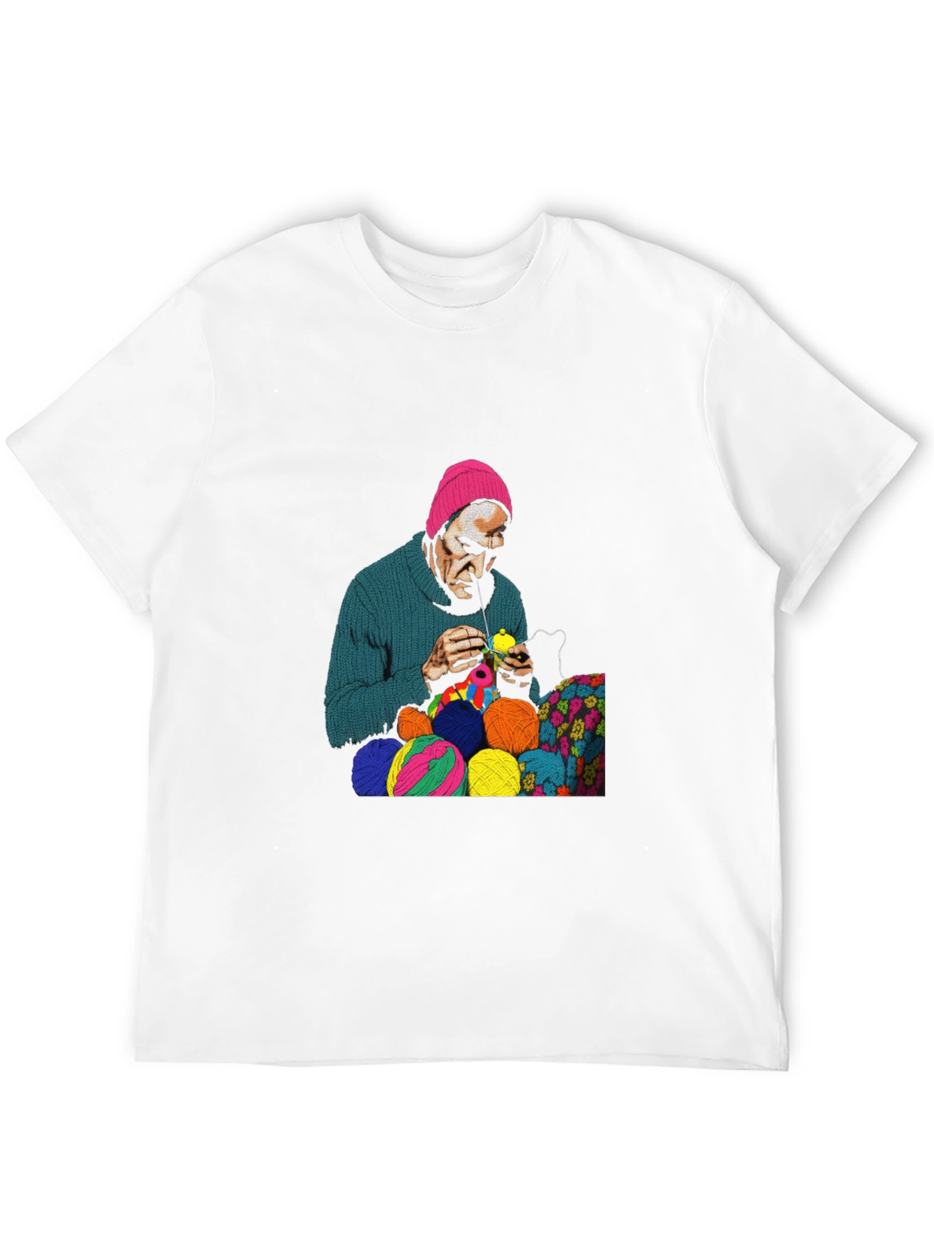 Knitting Man Graphic T-Shirt