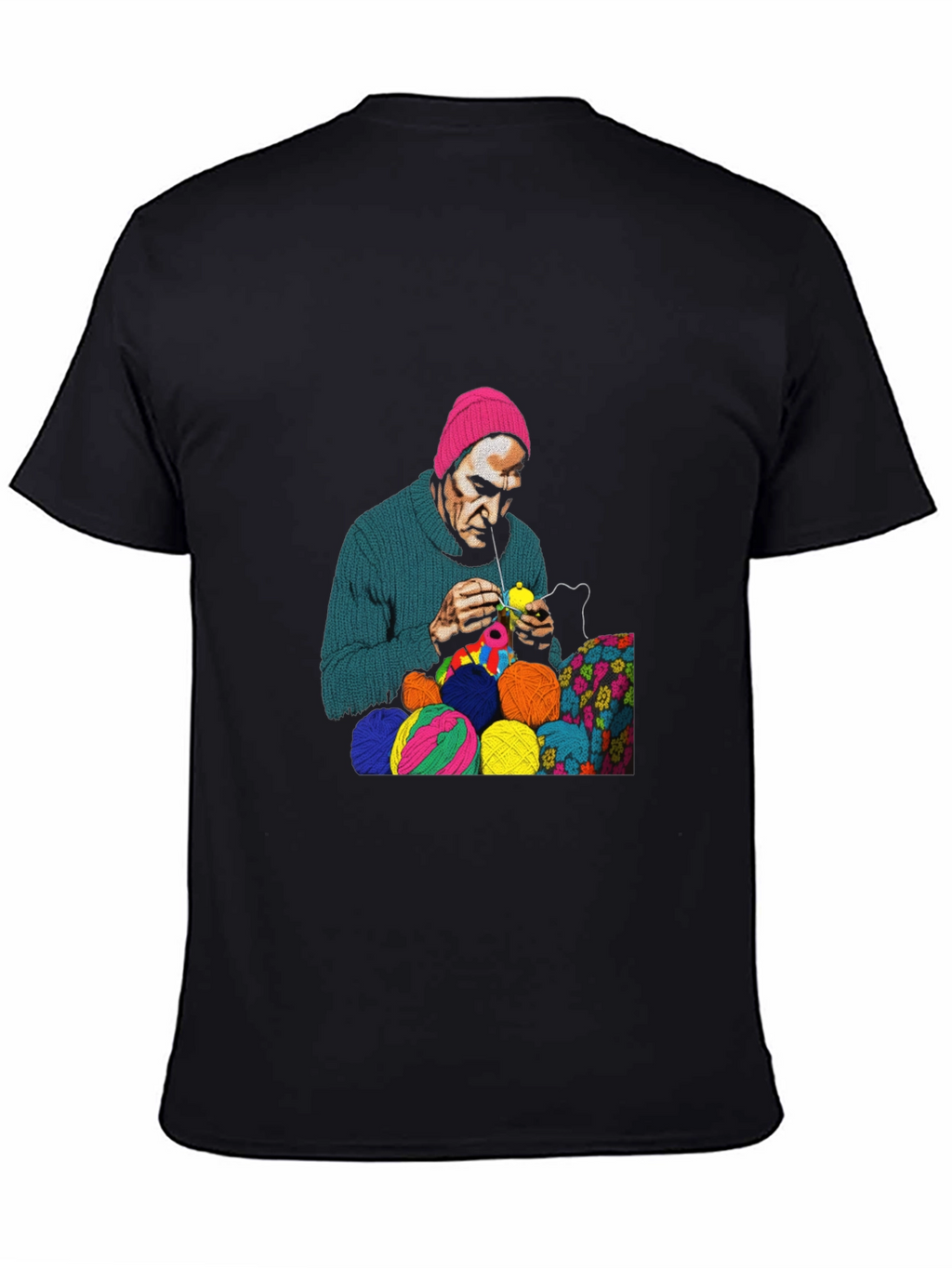 Knitting Man Graphic T-Shirt