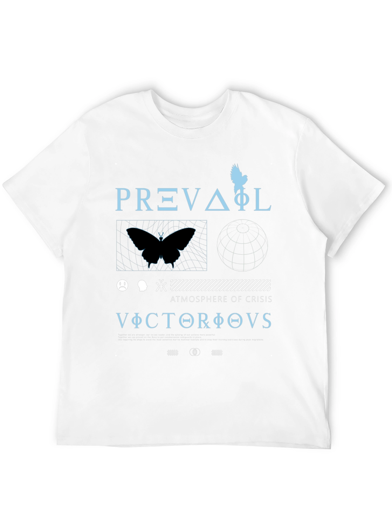 Abstract Graphic Print Mens Black T-Shirt