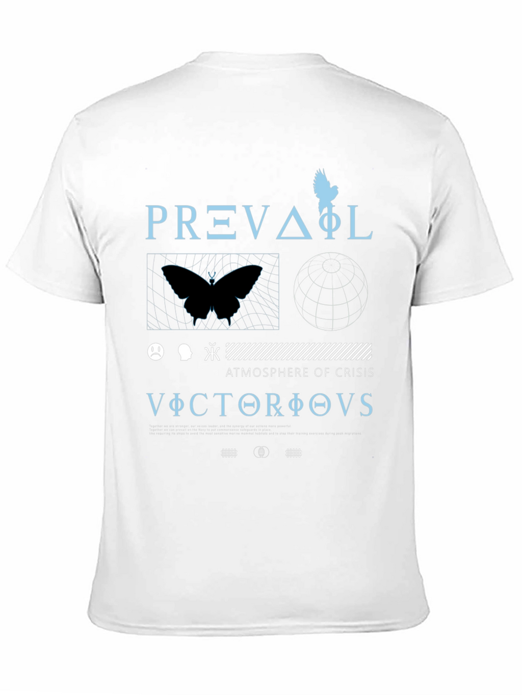 Abstract Graphic Print Mens Black T-Shirt
