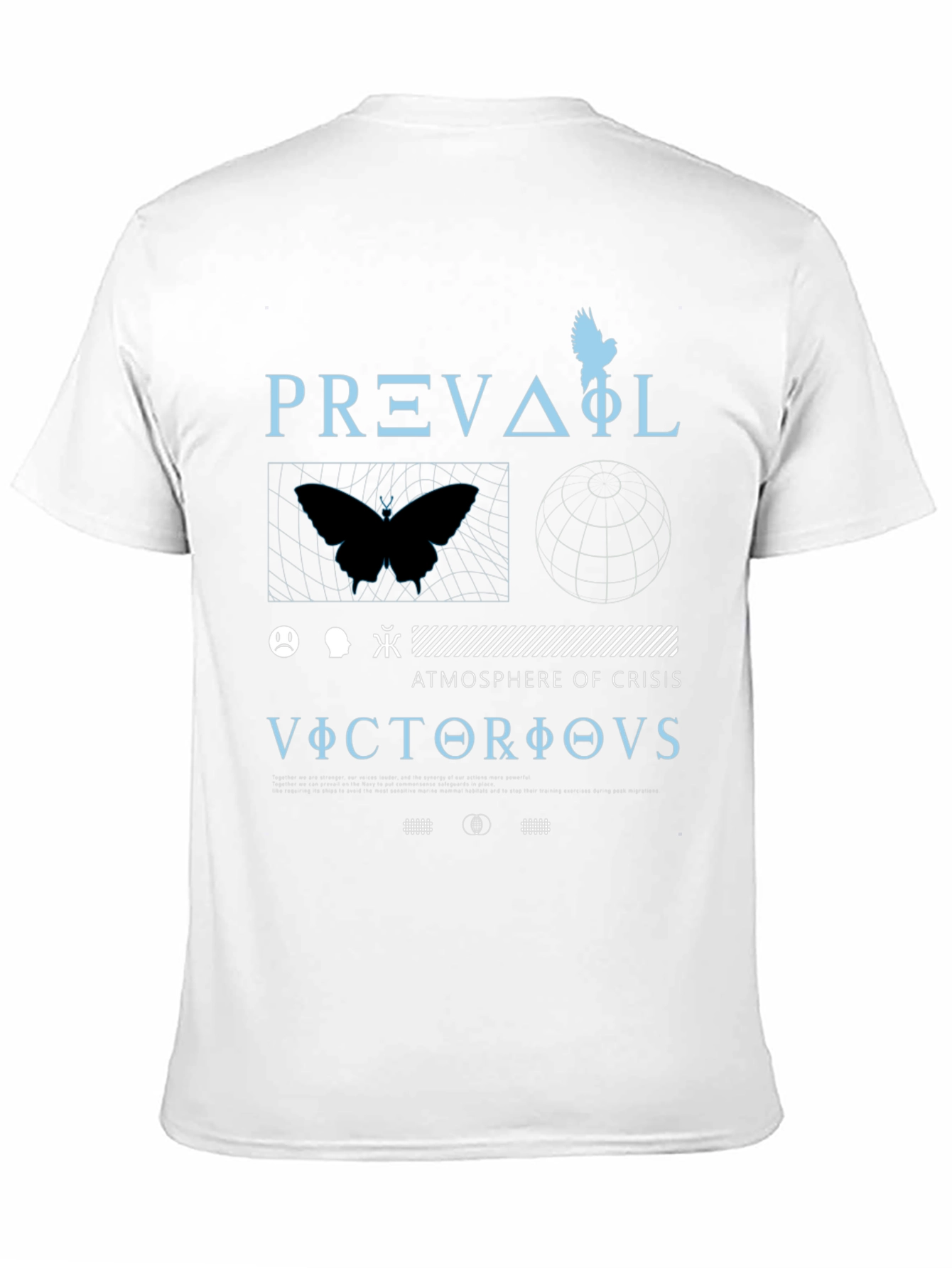 Abstract Graphic Print Mens Black T-Shirt