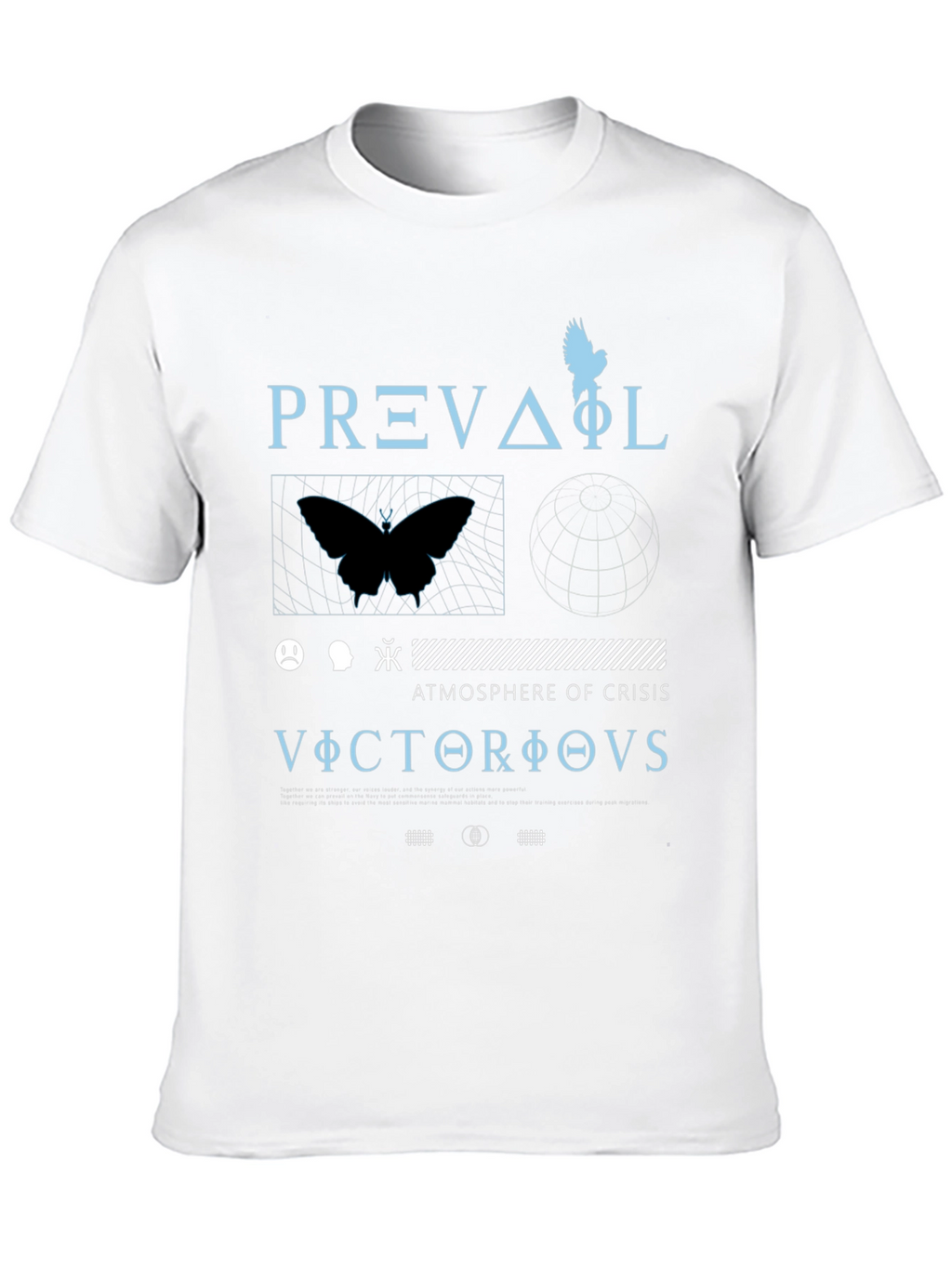 Abstract Graphic Print Mens Black T-Shirt