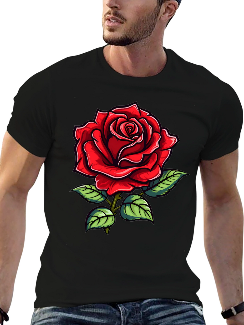 Red Rose Graphic T-Shirt