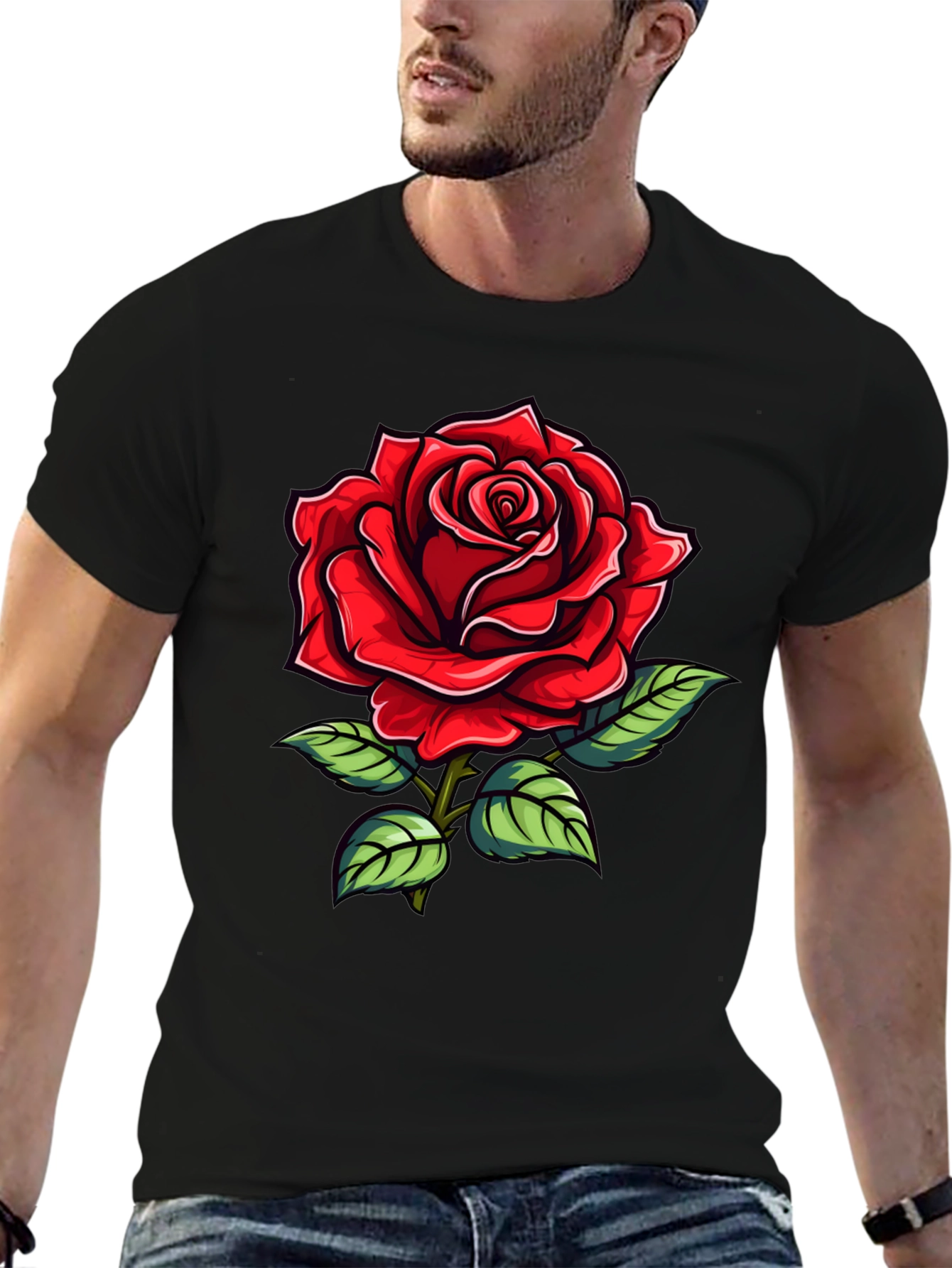 Red Rose Graphic T-Shirt