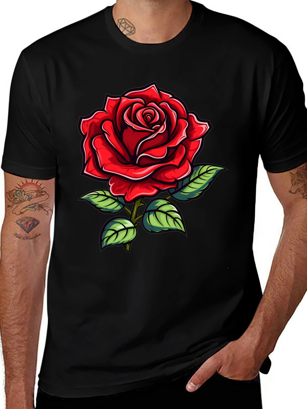 Red Rose Graphic T-Shirt