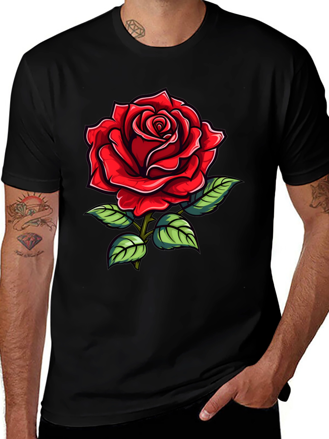 Red Rose Graphic T-Shirt