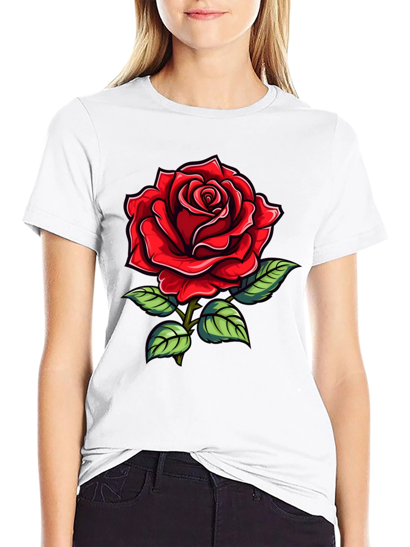Red Rose Graphic T-Shirt