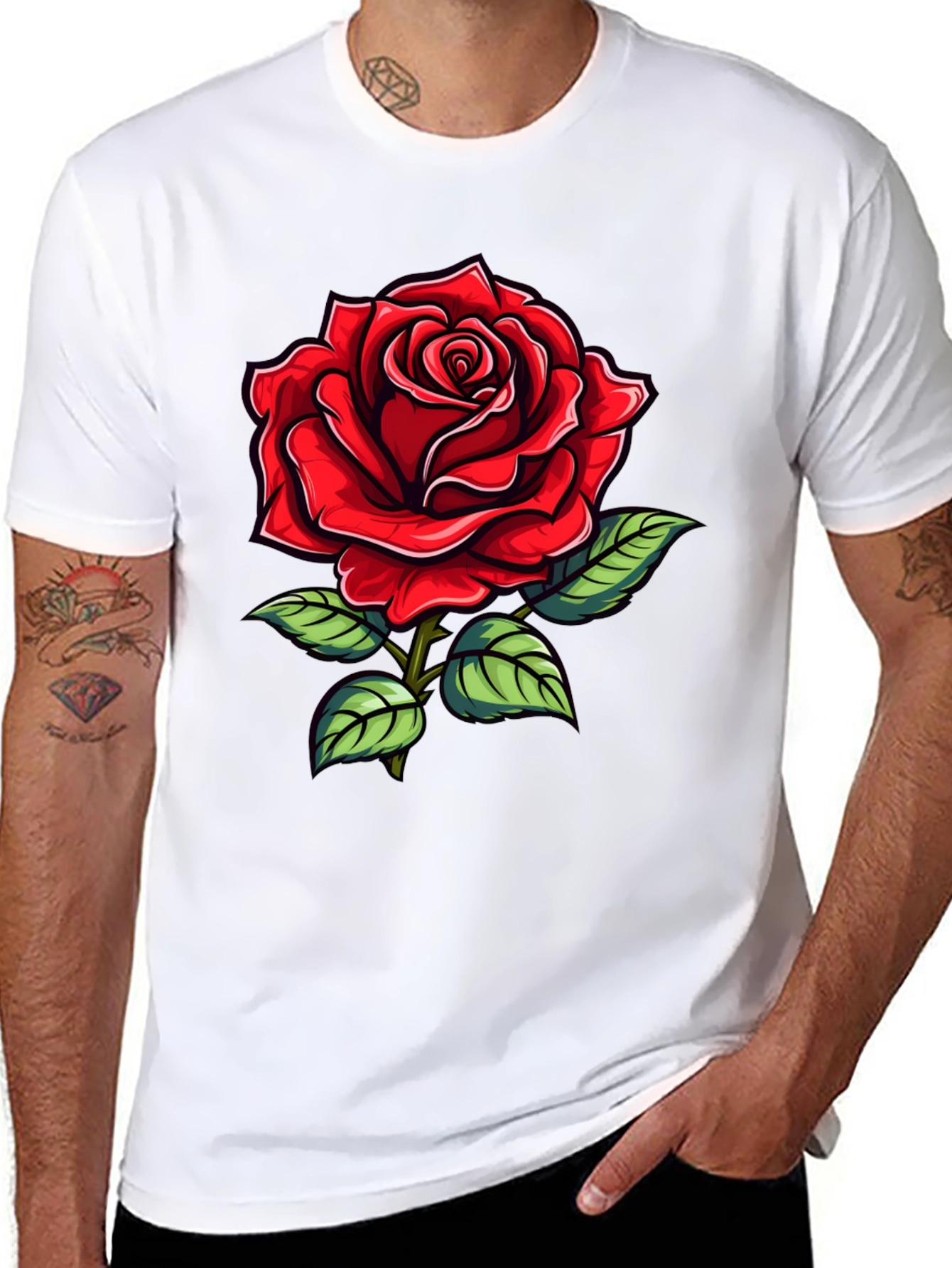 Red Rose Graphic T-Shirt