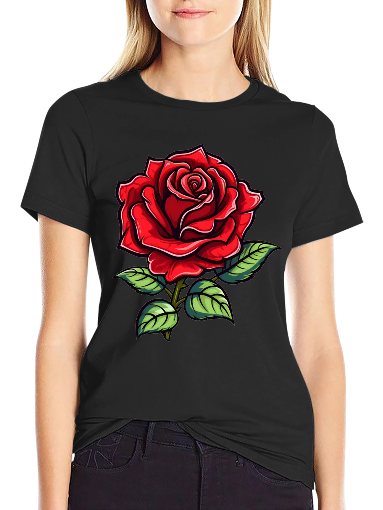 Red Rose Graphic T-Shirt