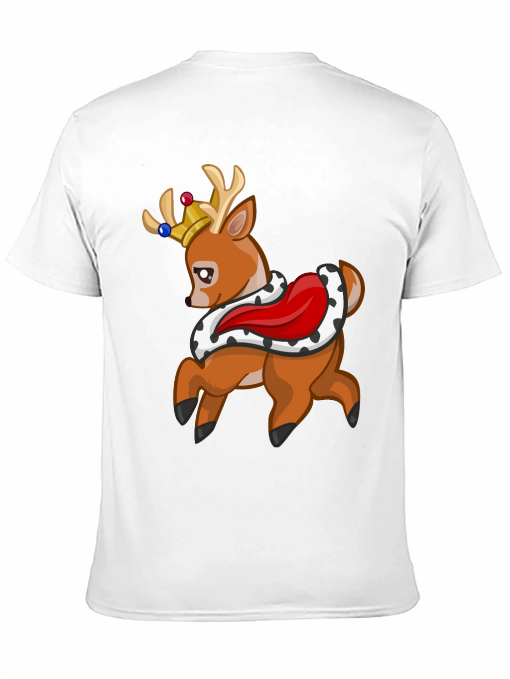 King Deer Graphic Tee - Black Cotton T-Shirt
