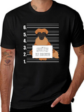 Guilty Dog Mugshot Graphic T-Shirt