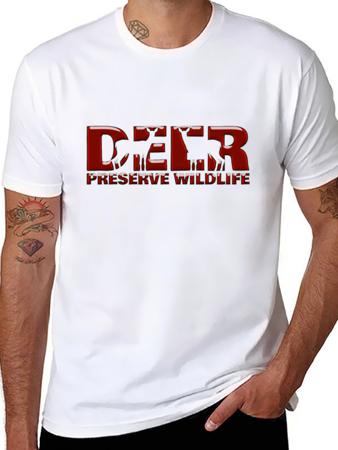 Deer Preserve Wildlife Graphic T-Shirt