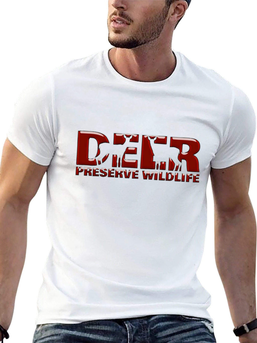 Deer Preserve Wildlife Graphic T-Shirt