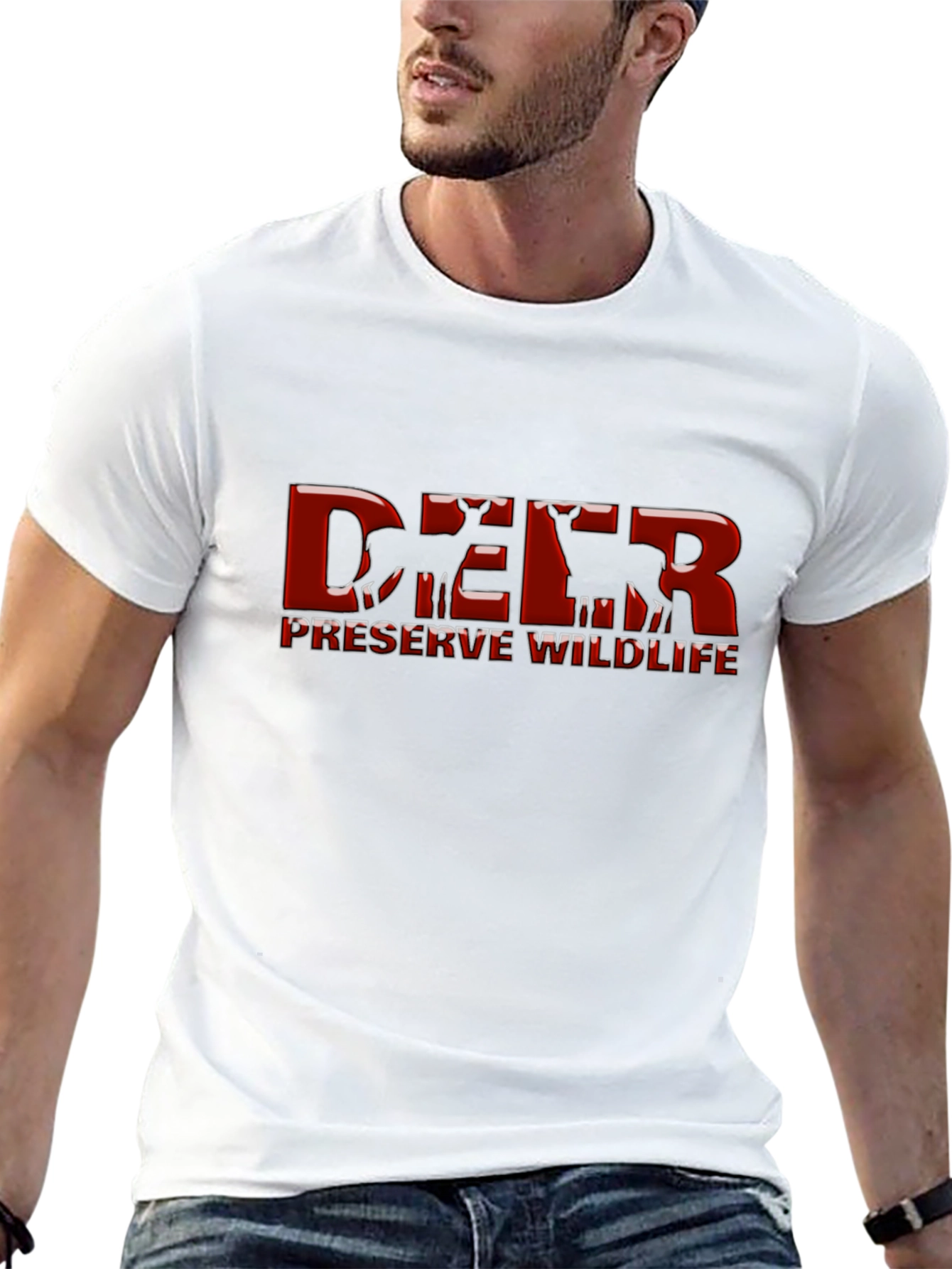 Deer Preserve Wildlife Graphic T-Shirt