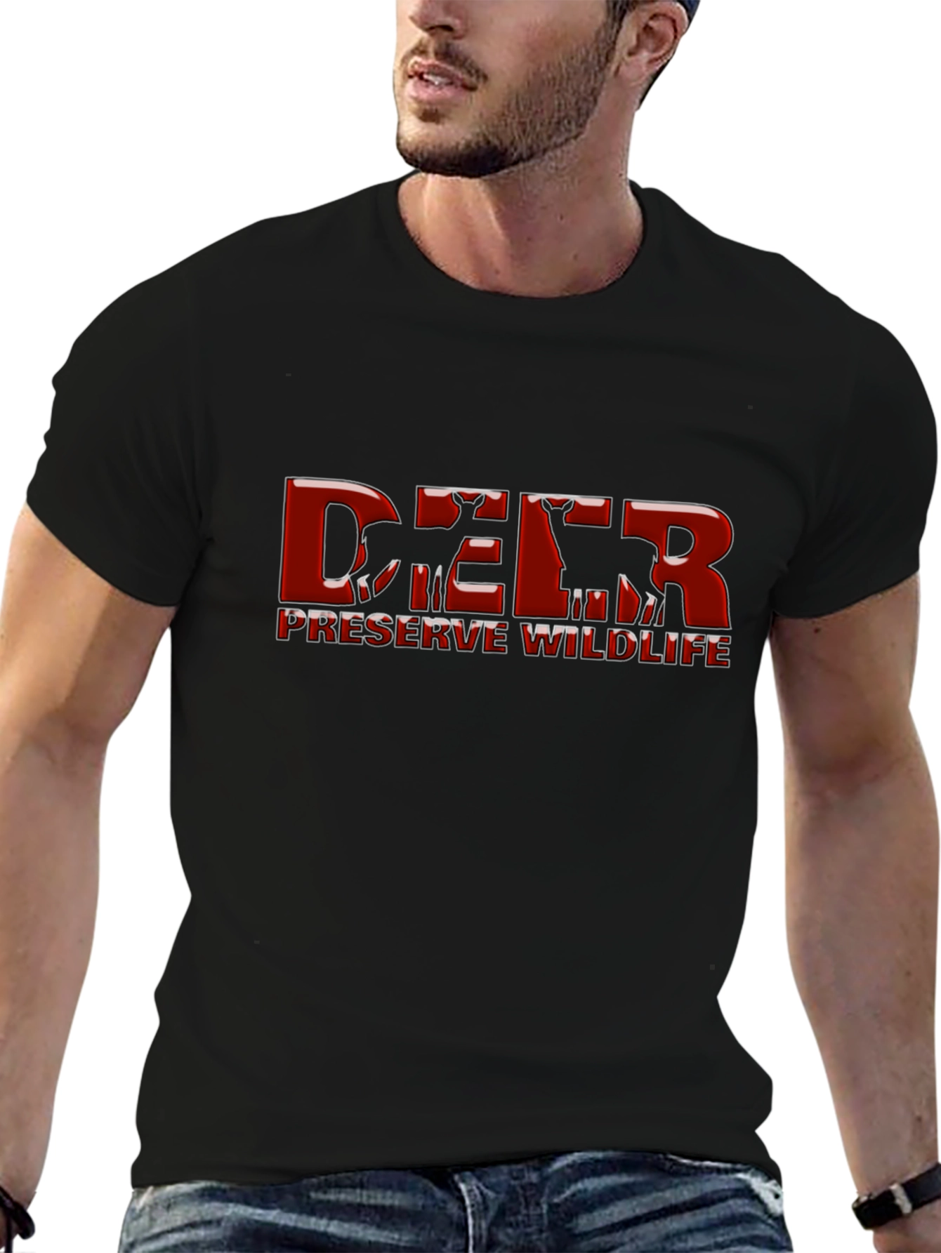Deer Preserve Wildlife Graphic T-Shirt
