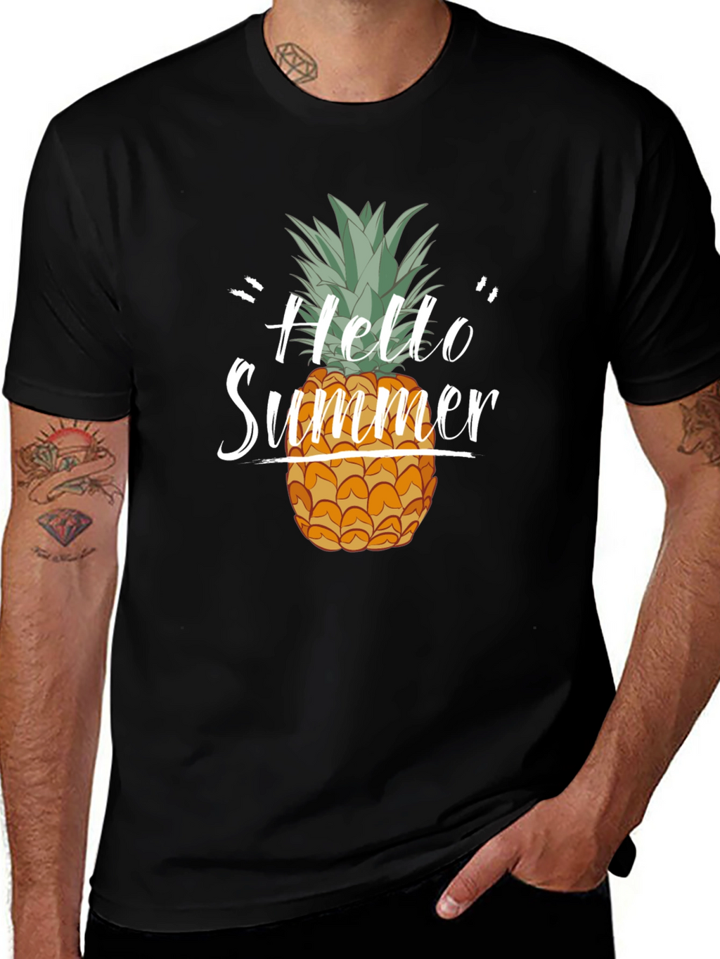 Hello Summer Pineapple Graphic Tee