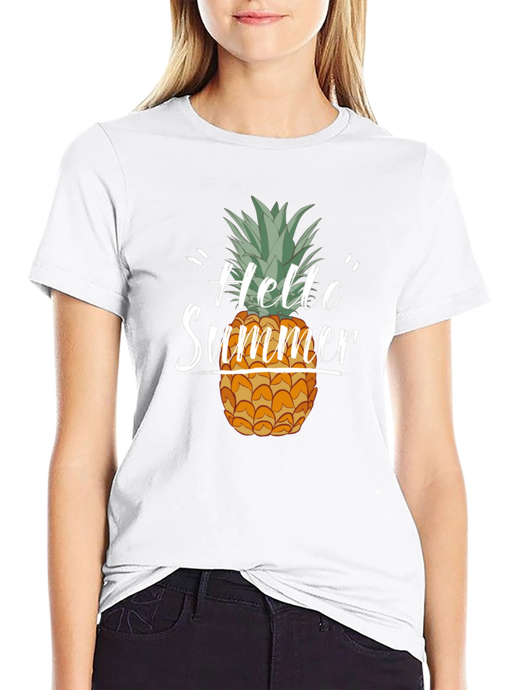 Hello Summer Pineapple Graphic Tee