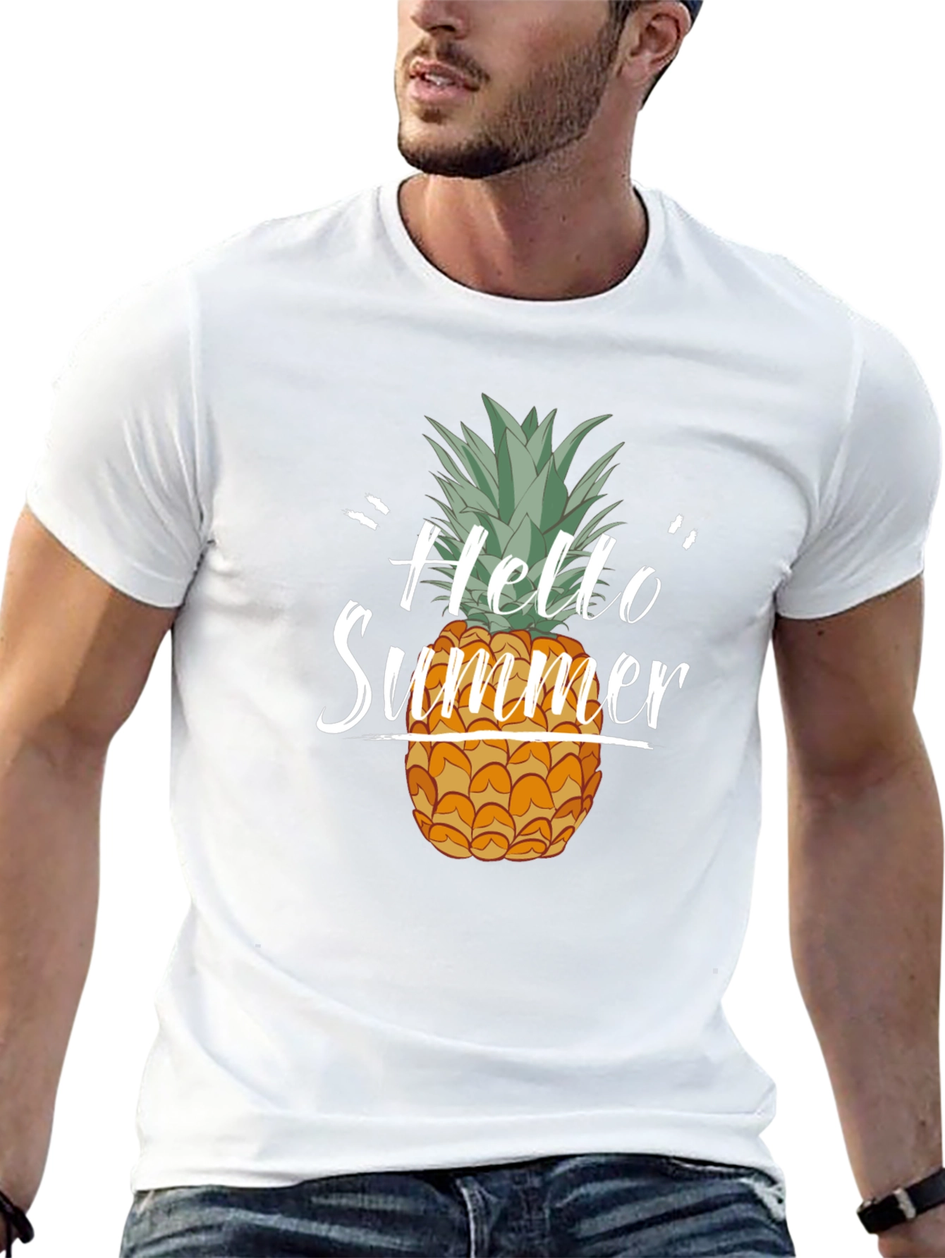 Hello Summer Pineapple Graphic Tee