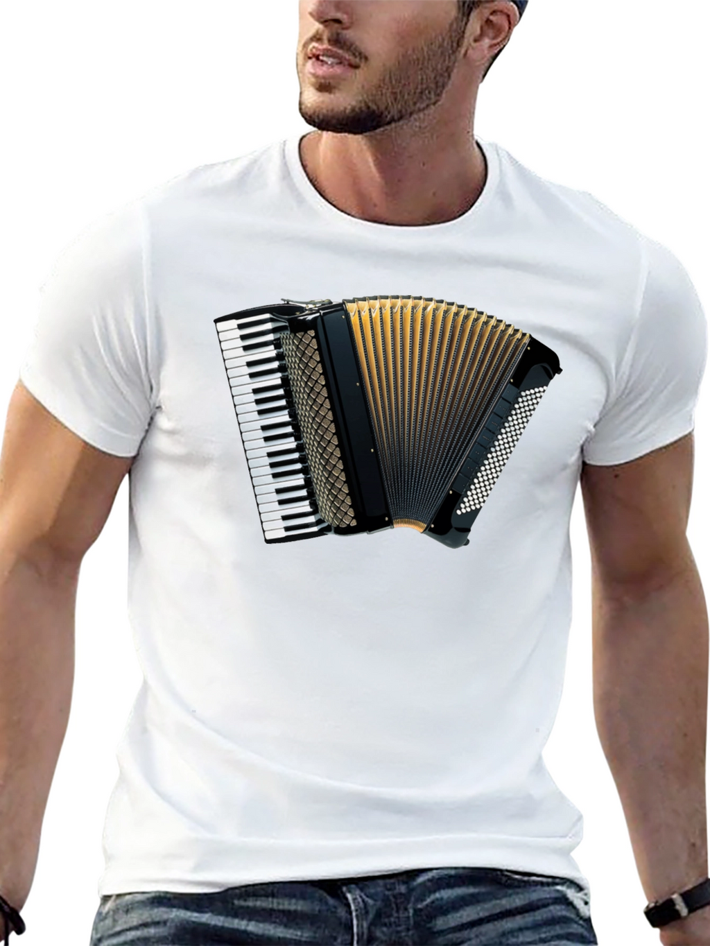 Accordion Graphic Tee - Musical Style