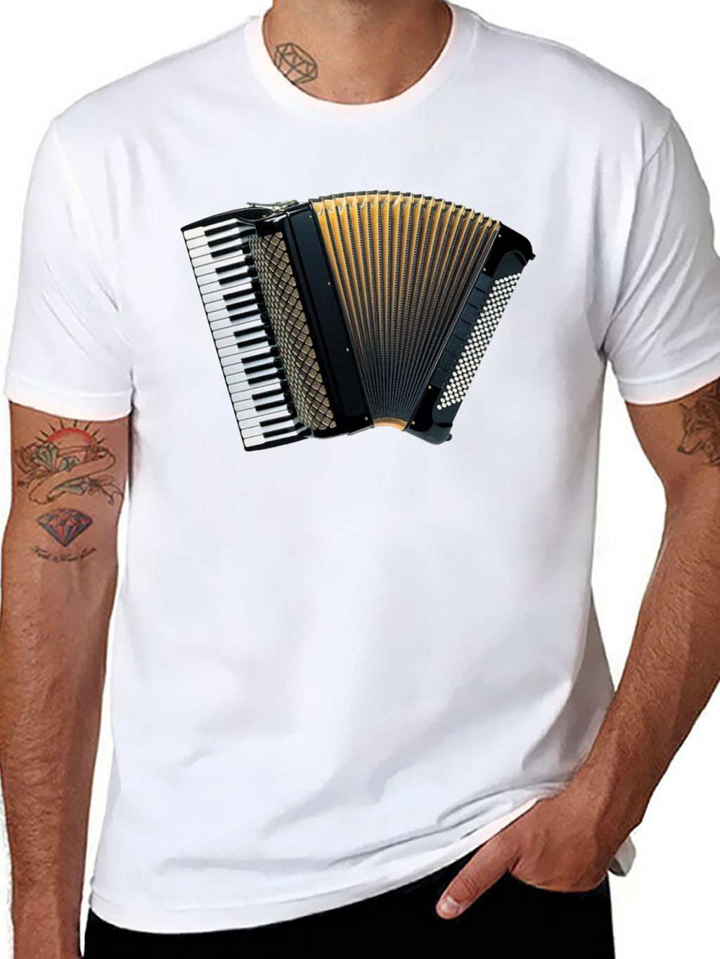 Accordion Graphic Tee - Musical Style