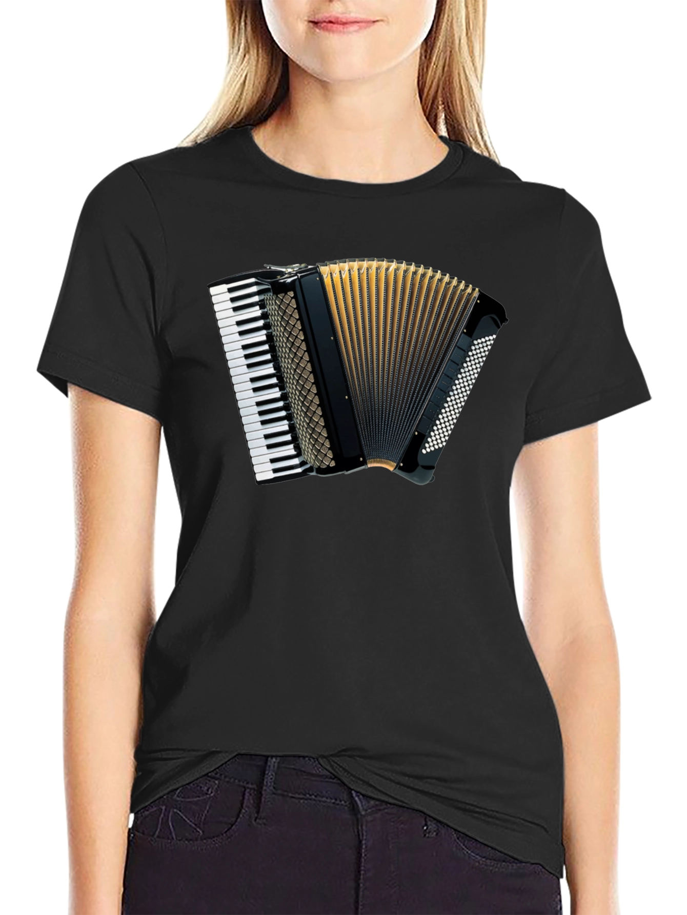 Accordion Graphic Tee - Musical Style