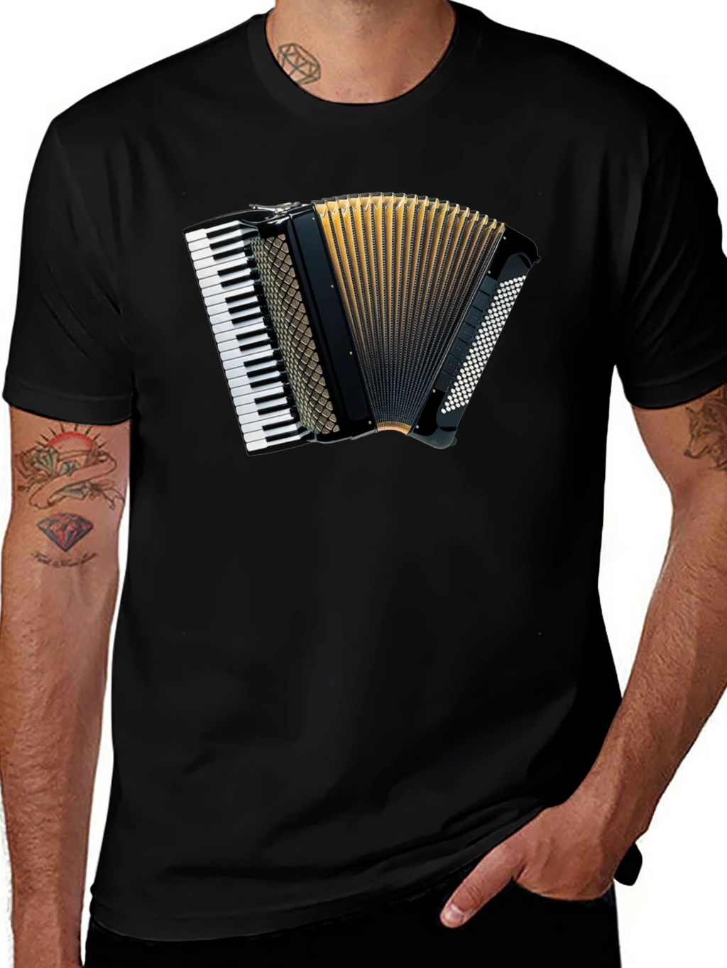 Accordion Graphic Tee - Musical Style