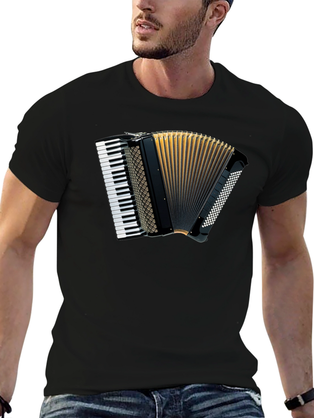 Accordion Graphic Tee - Musical Style