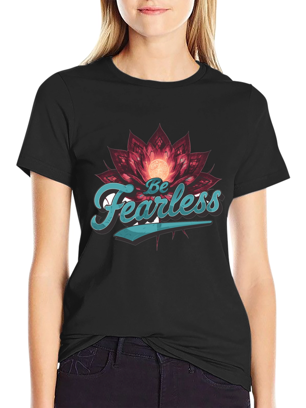 Be Fearless Graphic Tee - Lotus Design