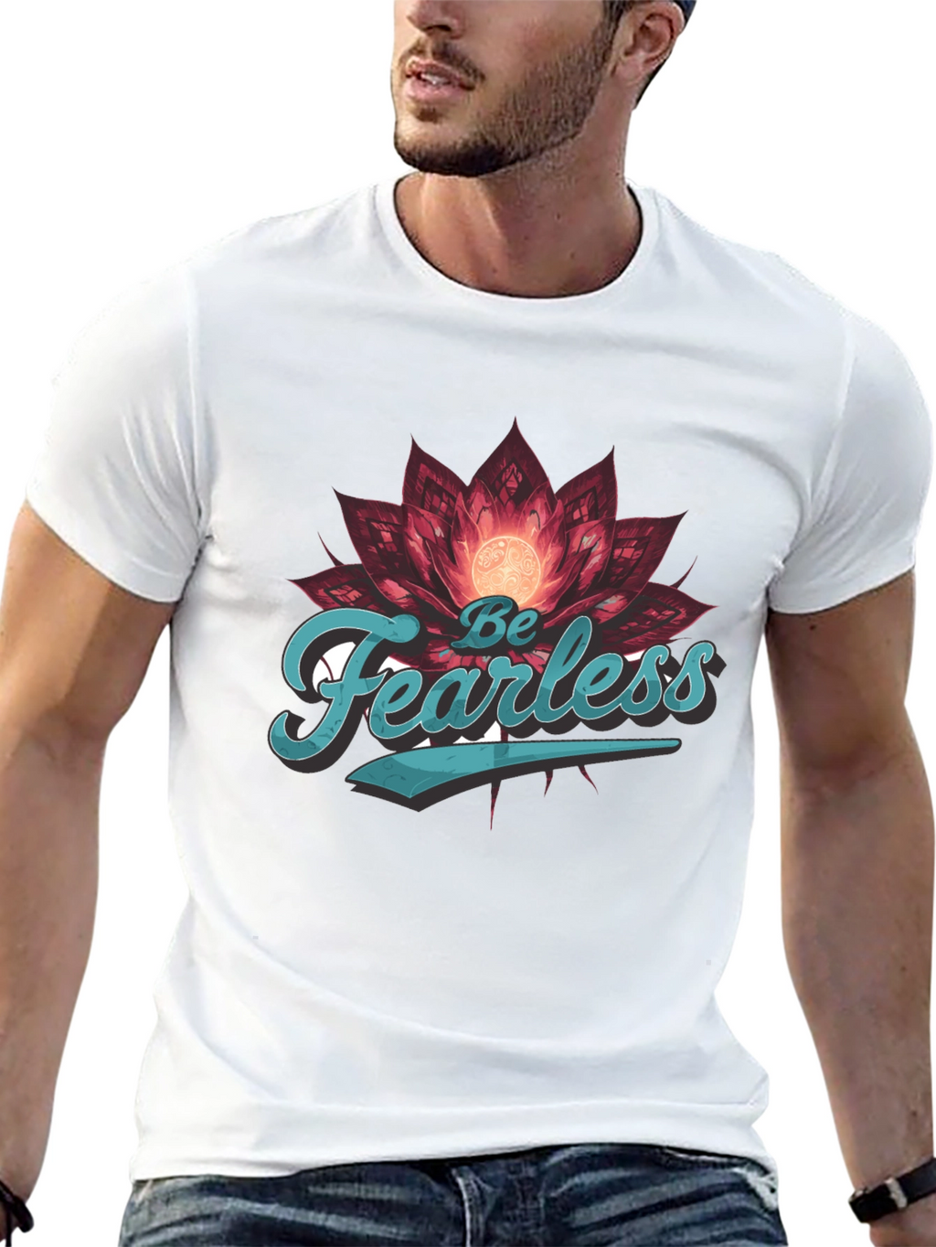 Be Fearless Graphic Tee - Lotus Design